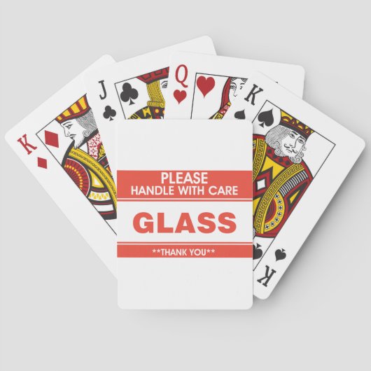 Glas, zorg ervoor pokerkaarten (Achterkant)