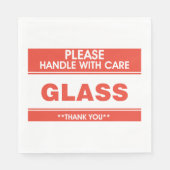 Glas, zorg ervoor servet (Voorkant)