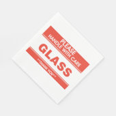 Glas, zorg ervoor servet (Hoek)