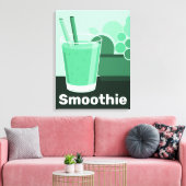 Glas Zwart-Wit-Groen Keuken Wand Kunst -Canvas Canvas Afdruk (Insitu (Woonkamer))