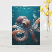 Glasachtige octopus in het diepe Zee Kaart (Gele Bloem)