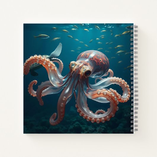 Glasachtige octopus in het diepe Zee Notitieboek (Achterkant)