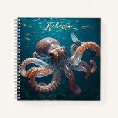 Glasachtige octopus in het diepe Zee Notitieboek (Voorkant)