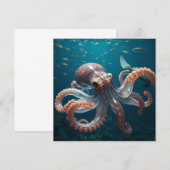 Glasachtige octopus in het diepe Zee Notitiekaartje (Voorkant / Achterkant)