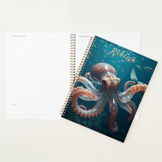 Glasachtige octopus in het diepe Zee Planner (Display)