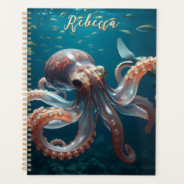 Glasachtige octopus in het diepe Zee Planner