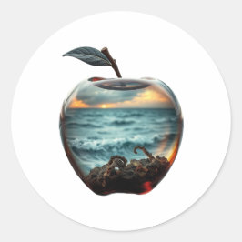 glasappel ronde sticker
