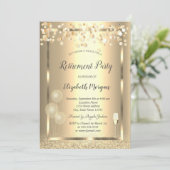 Glasballonnen goudglitter kaart (Staand voorkant)