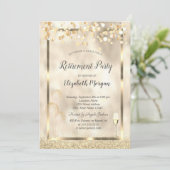 Glasballonnen goudglitter kaart (Staand voorkant)