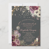 Glasballons Glitter Heels Flowers Quinceañera Kaart (Voorkant)