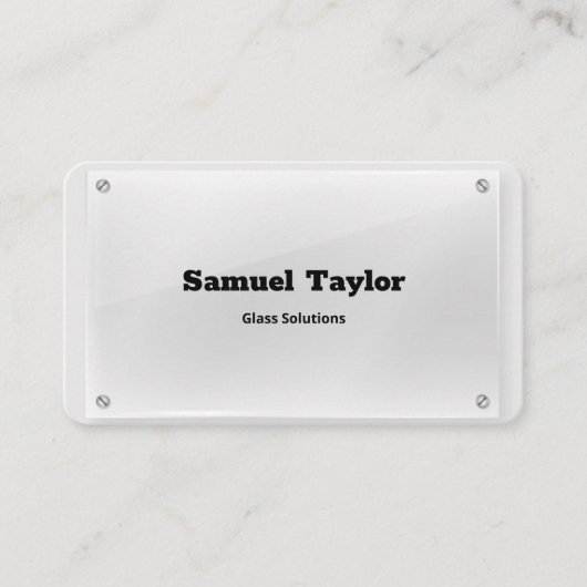 glasbedrijf visitekaartje (Voorkant)