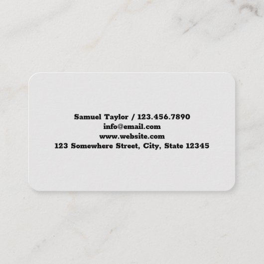 glasbedrijf visitekaartje (Achterkant)