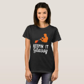 Glasblazende Glasblazer Blaaspijp Werken Keepin' T-shirt (Voorkant volledig)
