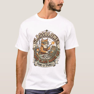 Glasblazer Gebrandschilderde Glasfabrikant Kat Gla T-shirt
