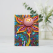 glasbloem briefkaart (Staand voorkant)