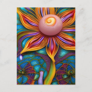 glasbloem briefkaart