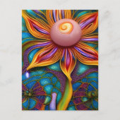 glasbloem briefkaart (Voorkant)