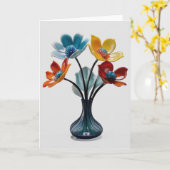 glasboeket kaart (Gele Bloem)