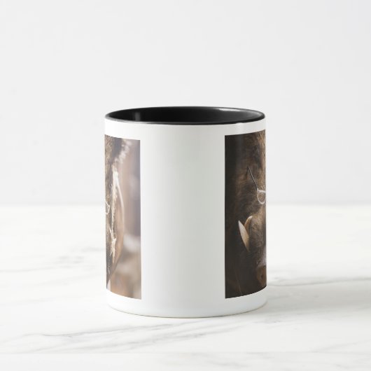 Glasbril van wilde zwijnen buiten mok (Midden)