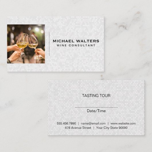 Glasbril voor wijn | Winnerij Visitekaartje (Voorkant / Achterkant)