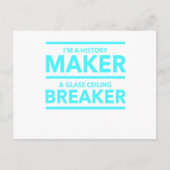 GLASCEILING BREAKER HISTORY MAKER T-SHIRT BRIEFKAART (Voorkant)