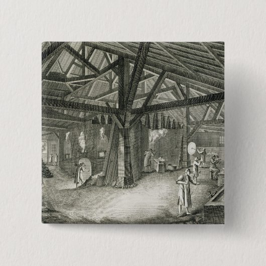 Glasfabriek uit de "Encyclopedia" door De Vierkante Button 5,1 Cm (Voorkant)