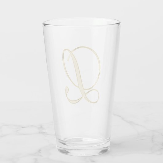 Glasglas van Goud Monogram L Glas (Achterkant)