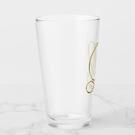 Glasglas van Goud Monogram L Glas (Rechts)