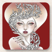 Glasgoten Rode Vloeistof Bier Onderzetter (Voorkant)