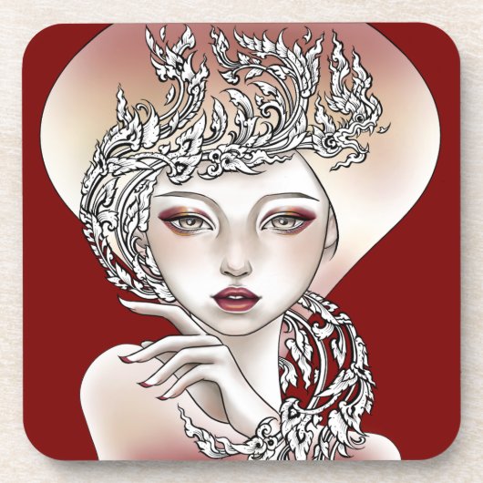 Glasgoten Rode Vloeistof Bier Onderzetter (Voorkant)