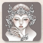 Glasgoten van de bruine aarde bier onderzetter (Voorkant)