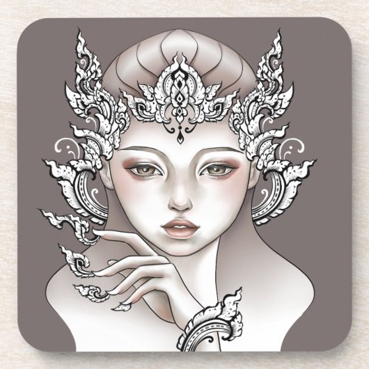 Glasgoten van de bruine aarde bier onderzetter (Voorkant)