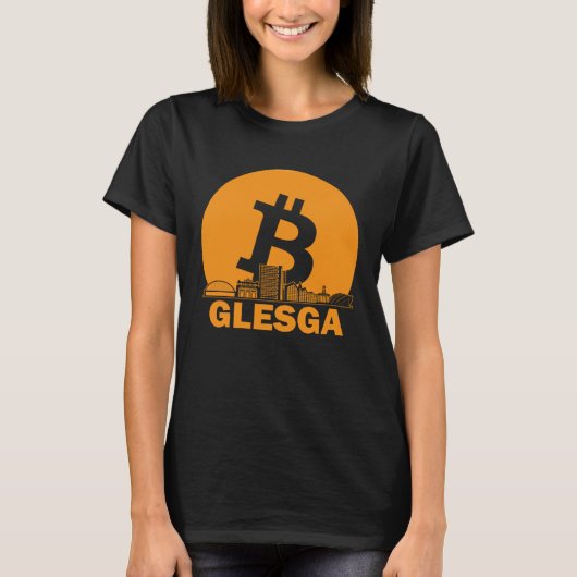Glasgow Bitcoin Maximalist Bitcoin Glasgow Skylin T-shirt (Voorkant)