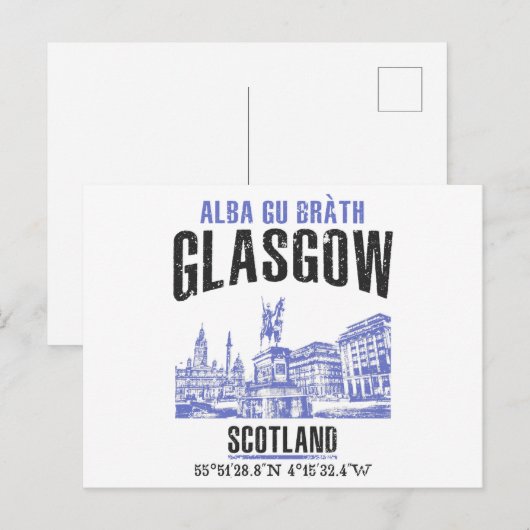 Glasgow Briefkaart (Voorkant / Achterkant)