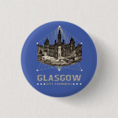 Glasgow City Chambers Ronde Button 3,2 Cm (Voorkant)