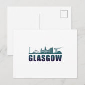 Glasgow City Cityscape Skyline Funny Gift Idea Briefkaart (Voorkant / Achterkant)