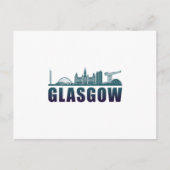 Glasgow City Cityscape Skyline Funny Gift Idea Briefkaart (Voorkant)