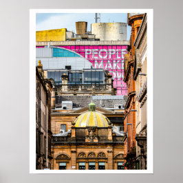 Glasgow City scene Poster