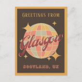 Glasgow City Scotland UK Retro Briefkaart (Voorkant)