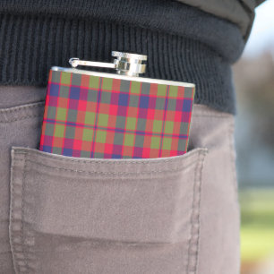 Glasgow City Tartan Schotse Ruitpatroon Heupfles