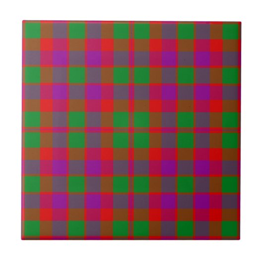Glasgow Clan Hunting Tartan Plaid Tegeltje (Voorkant)