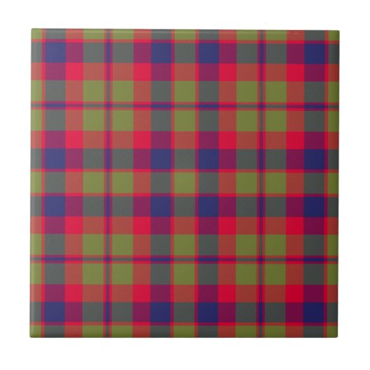 Glasgow Clan Hunting Tartan Plaid Tegeltje (Voorkant)