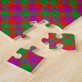 Glasgow Clan Tartan Plaid Patroon Legpuzzel (Zijkant)