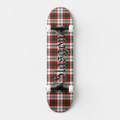 Glasgow Clan Tartan Schots Plaid Persoonlijk Skateboard (Voorkant)