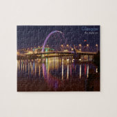 Glasgow Clyde Arc bij nacht Legpuzzel (Horizontaal)
