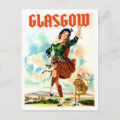 Glasgow, dansmeisje in nationaal kostuum,  briefkaart (Voorkant)