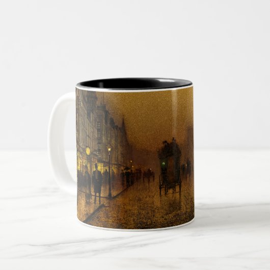 Glasgow Docks (1880) van John Atkinson Grimshaw Tweekleurige Koffiemok (Voorkant links)