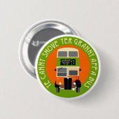  Glasgow Double-decker Bus Badge Ronde Button 5,7 Cm (Voorkant /achterkant)