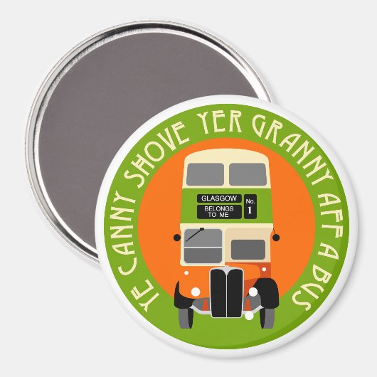  Glasgow Double-decker bus Magnet (Voorkant / Achterkant)