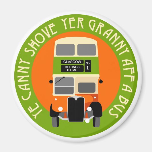  Glasgow Double-decker bus Magnet (Voorkant)